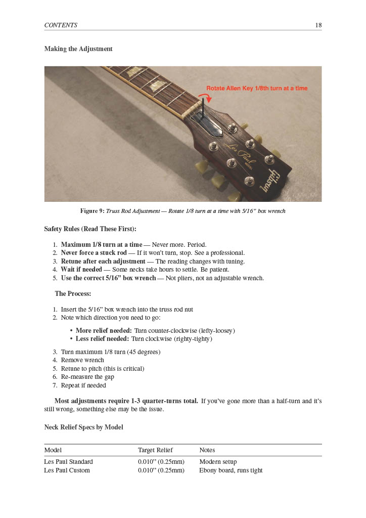 Gibson Setup Guide — Bridge Adjustment