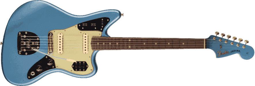 Pink Jaguar Guitar